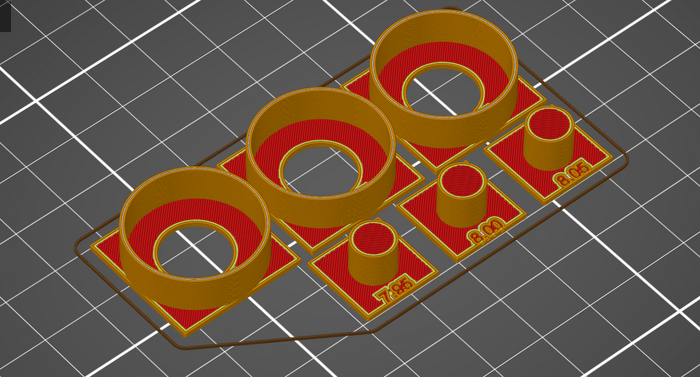 Rendered slices of the bearing fit test